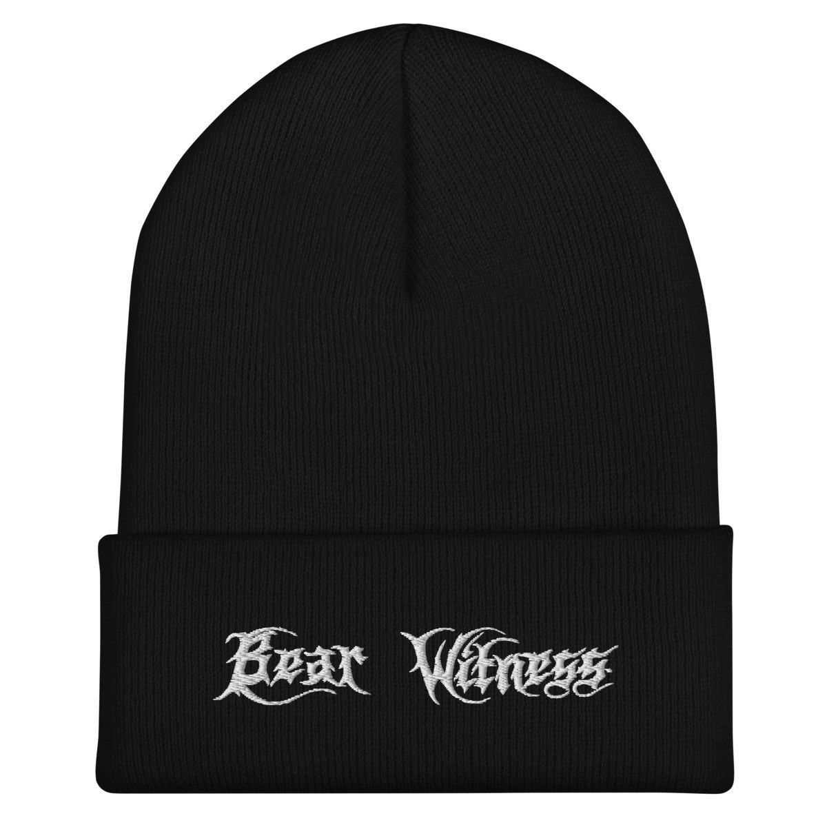 Bear Witness Cuffed Beanie (Black) — Black