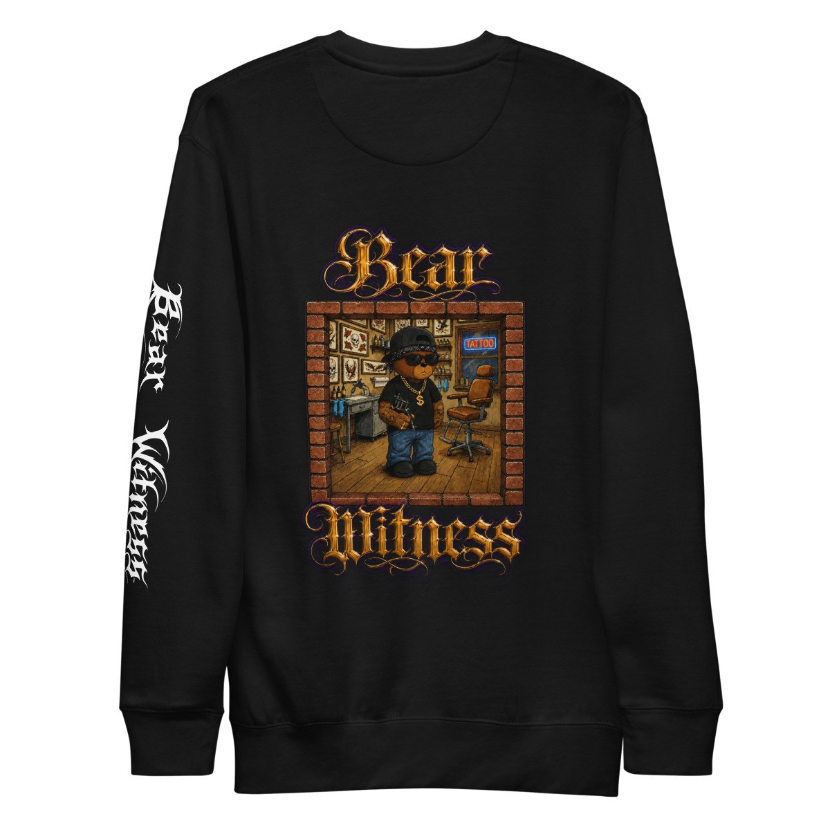 Bear Witness Premium Crewneck (Black) — Black