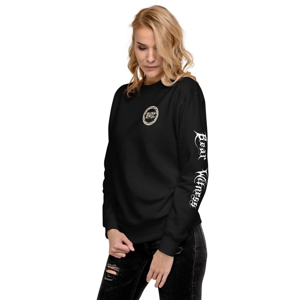Bear Witness Premium Crewneck (Black) — Black