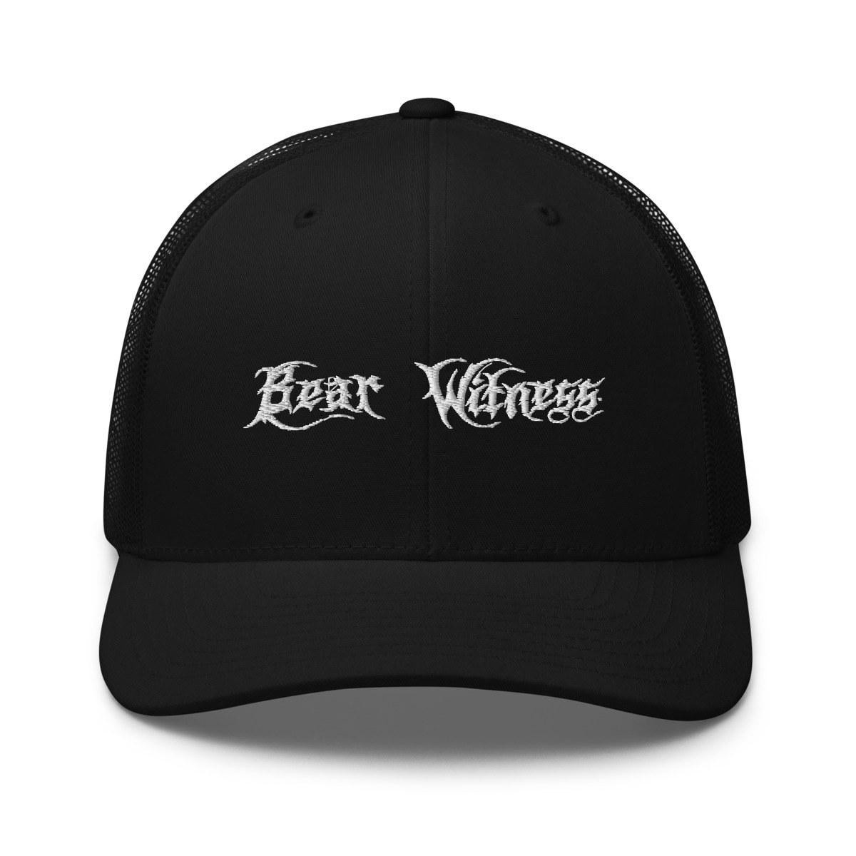 Bear Witness Retro Trucker Hat (Black) — Black
