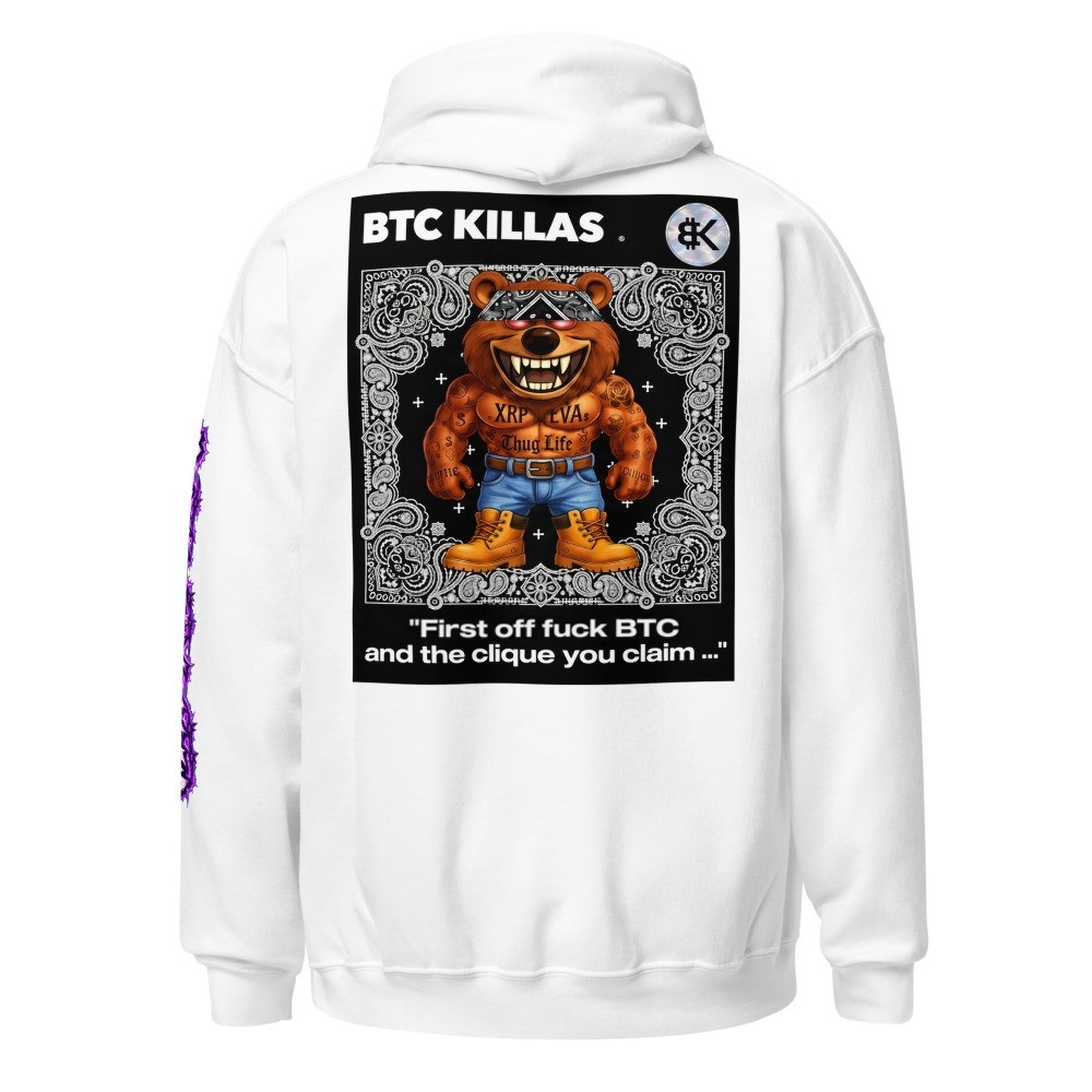 BTCK Bear Hoodie (Explicit) — White