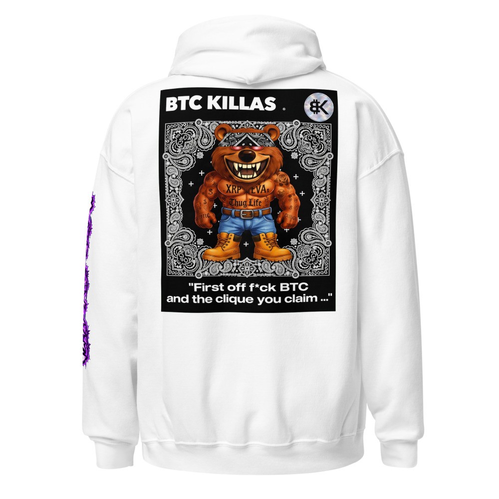 BTCK Bear Hoodie — White