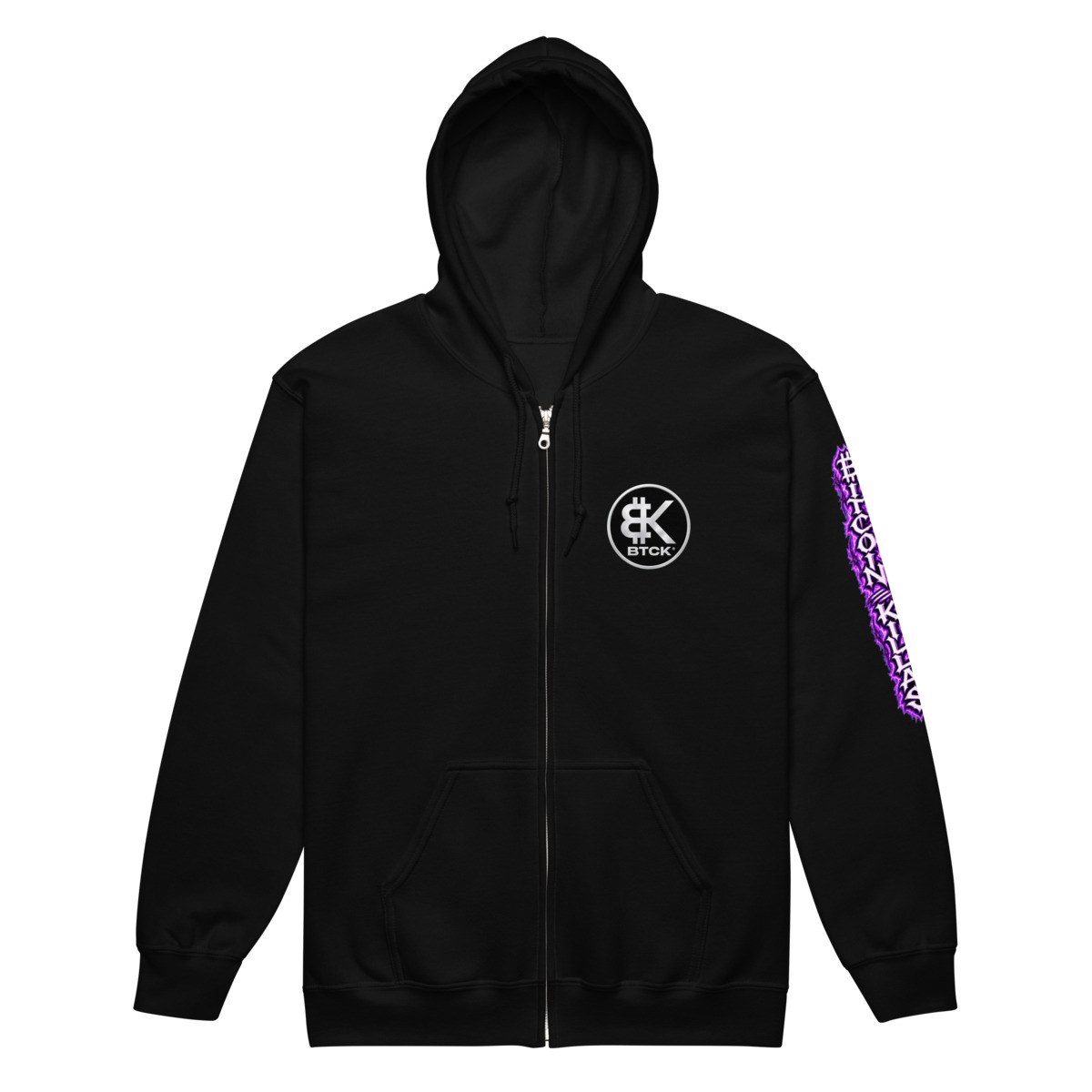 BTCK Zip Hoodie (Black) — Black