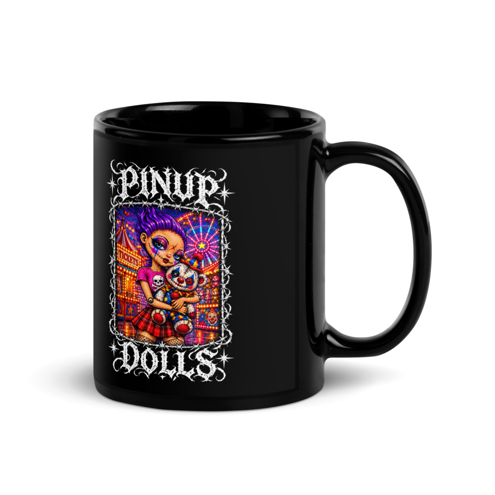 Carnival Clown Bear Mug — Black