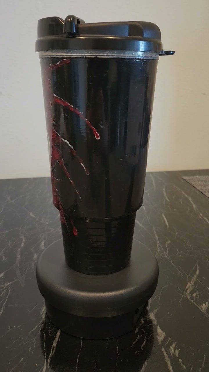 Hand-Painted Tumbler — Blood Skull