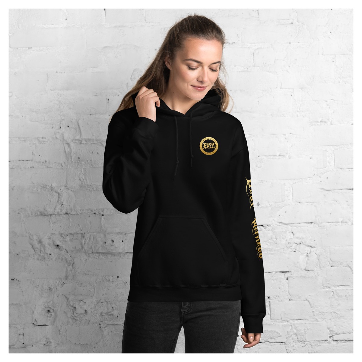 Pinup Dolls - Carnival Clown Bear Hoodie — Black / Gold