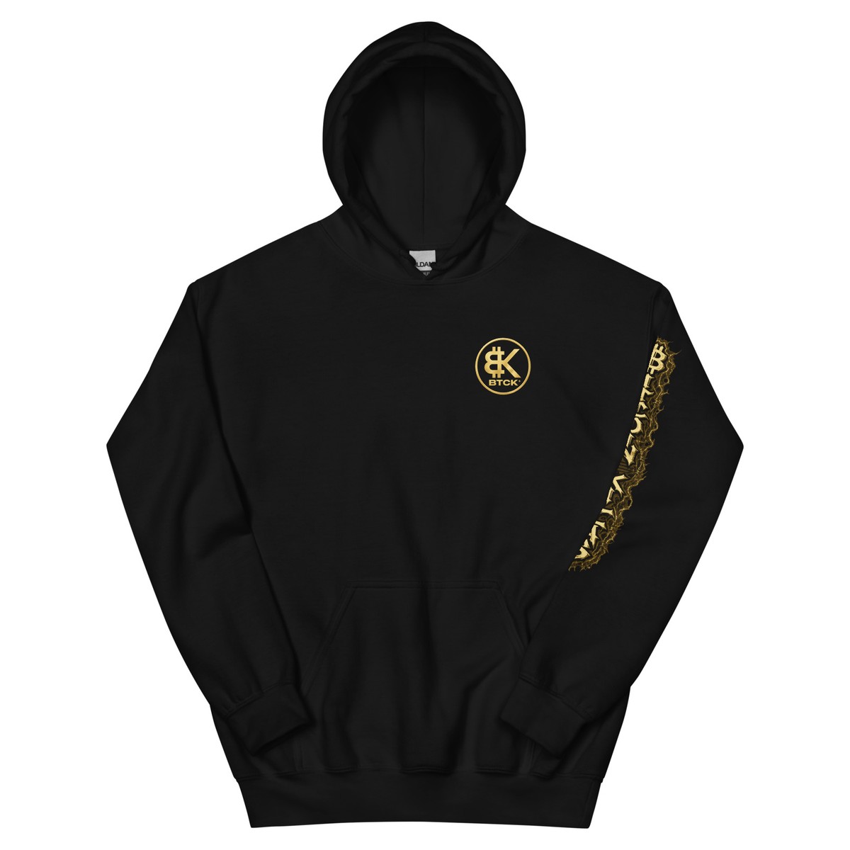 BTCK Bear Hoodie (Explicit) — Black / Gold