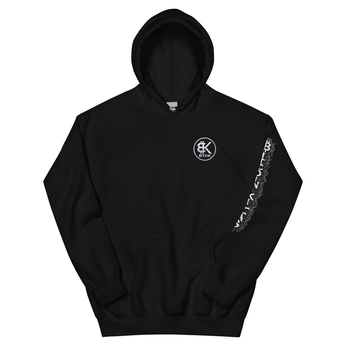 BTCK Bear Hoodie (Explicit) — Black / Silver