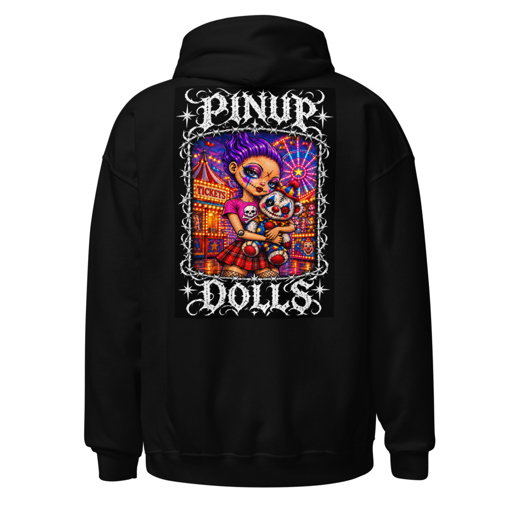 Pinup Dolls - Carnival Clown Bear Hoodie — Black