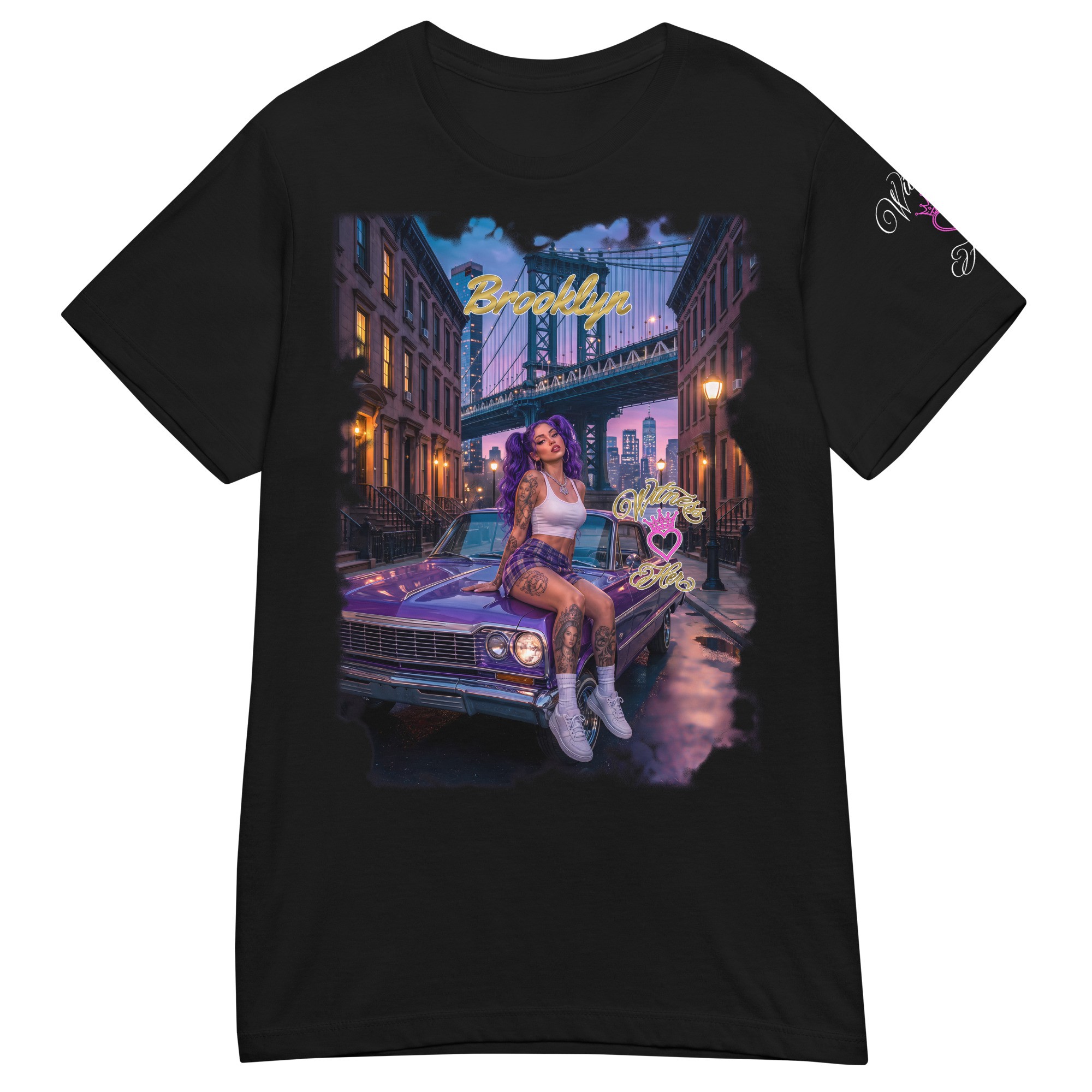 Witness Her — Brooklyn Night Chola Women’s Tee — Black