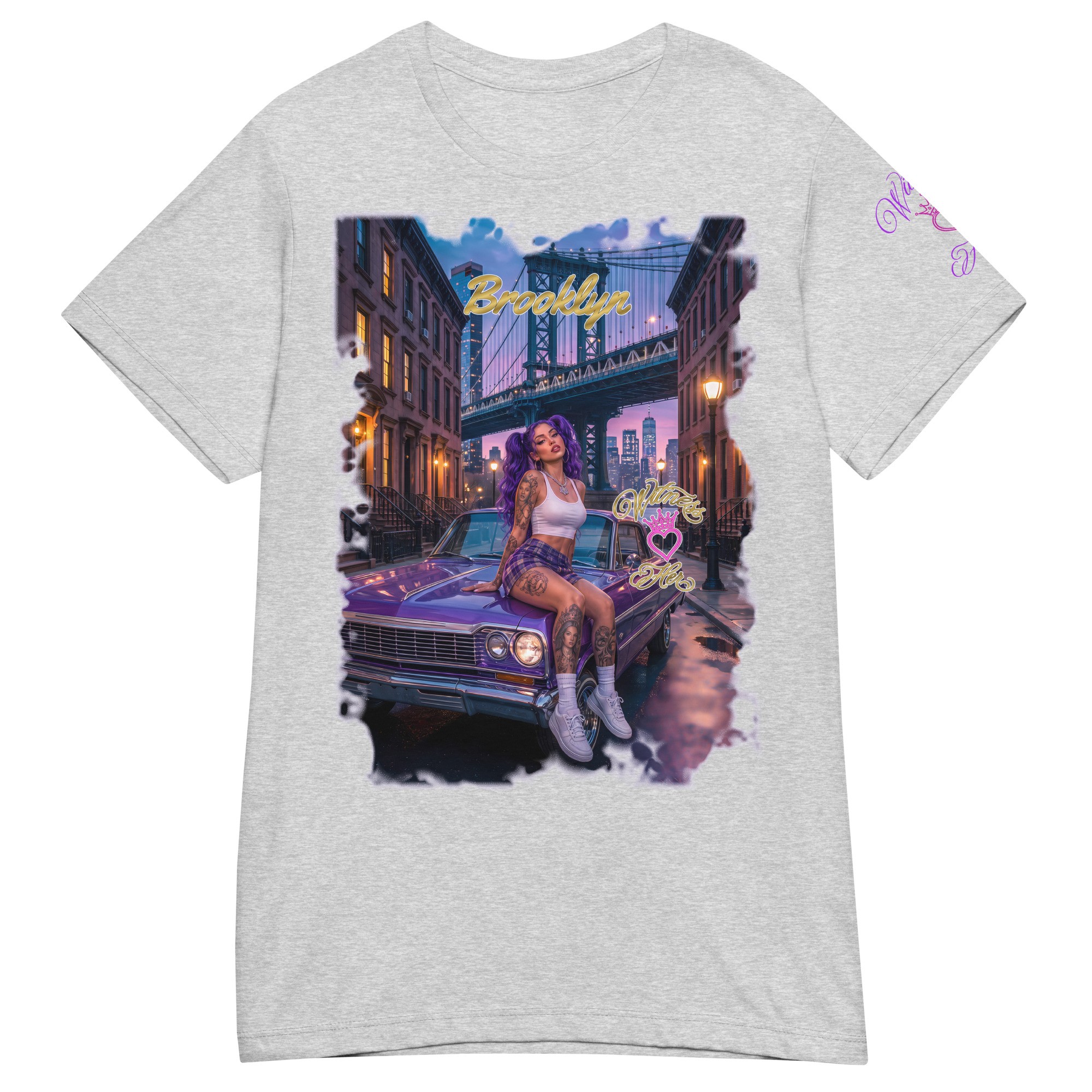 Witness Her — Brooklyn Night Chola Women’s Tee — Sport Grey