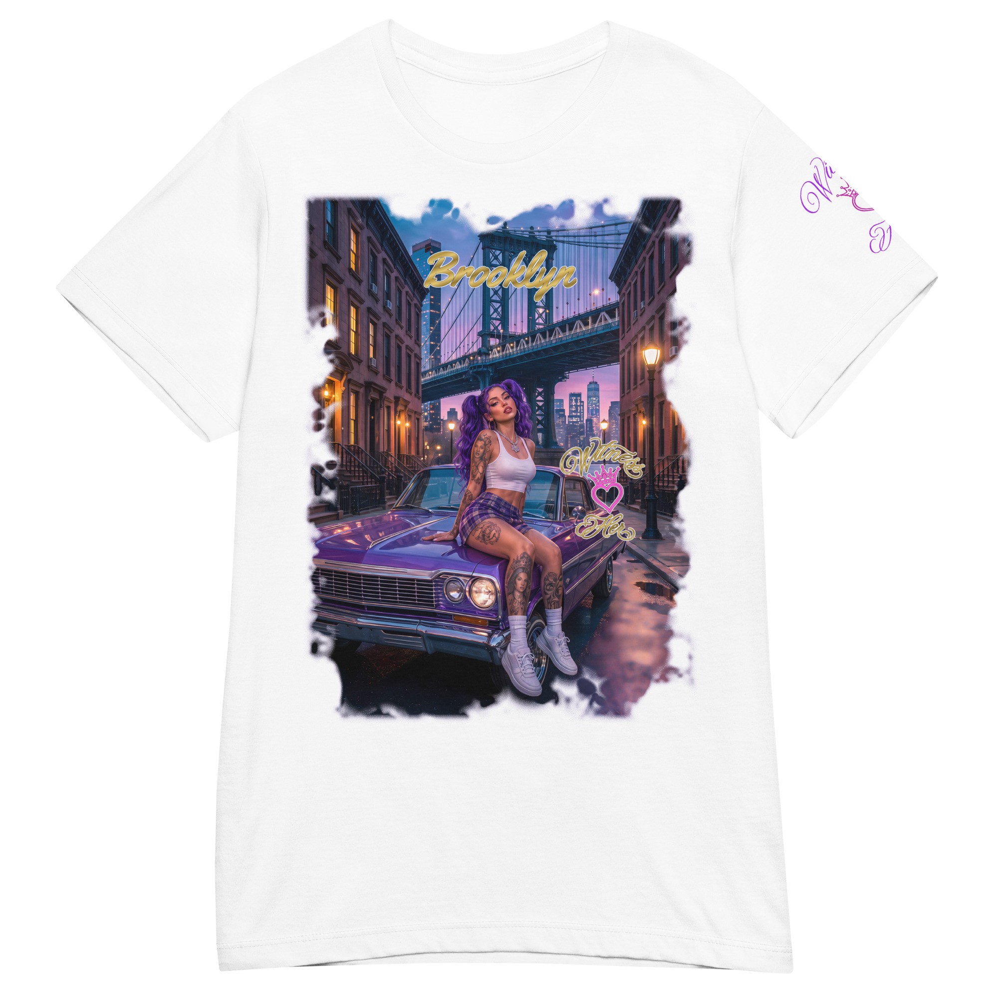 Witness Her — Brooklyn Night Chola Women’s Tee — White