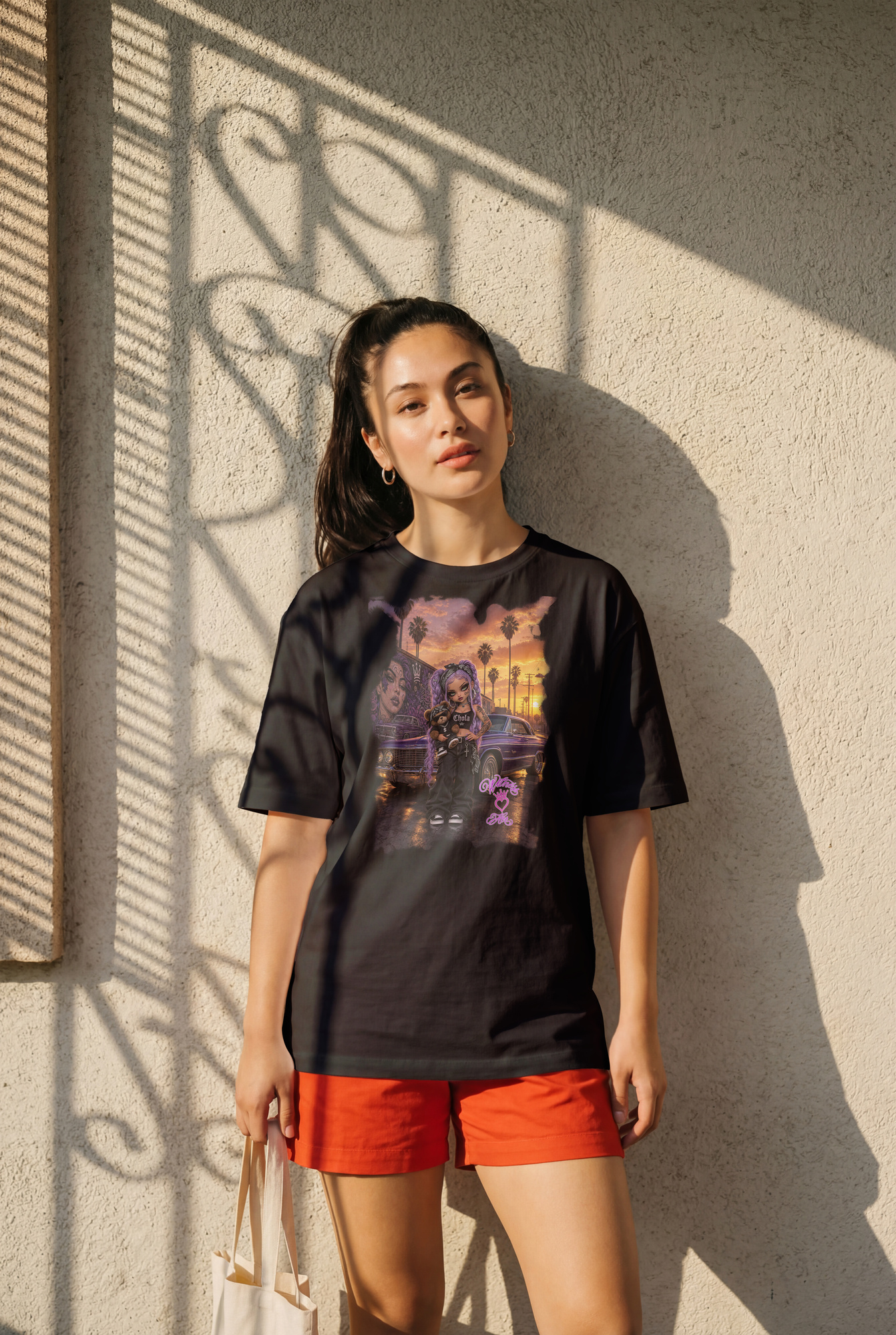 Witness Her — Chola Lowrider Women’s Tee — Black