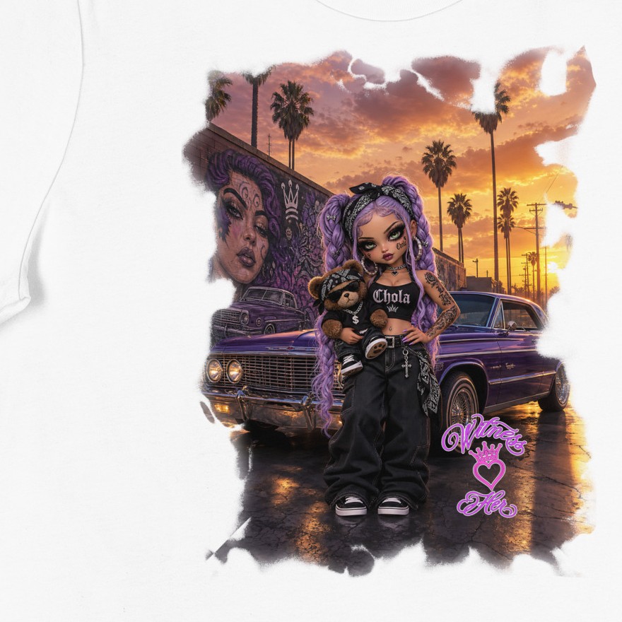Witness Her — Chola Lowrider Women’s Tee — Black