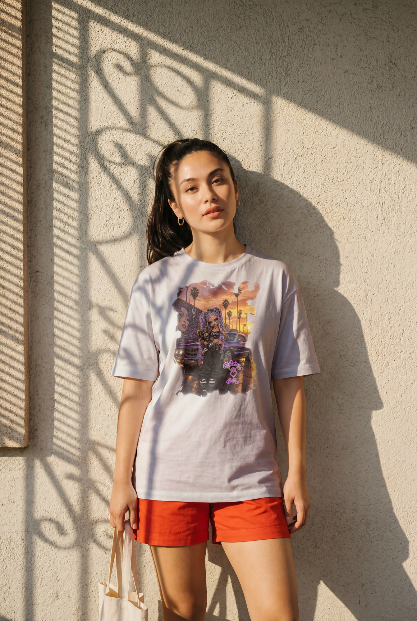 Witness Her — Chola Lowrider Women’s Tee — Black