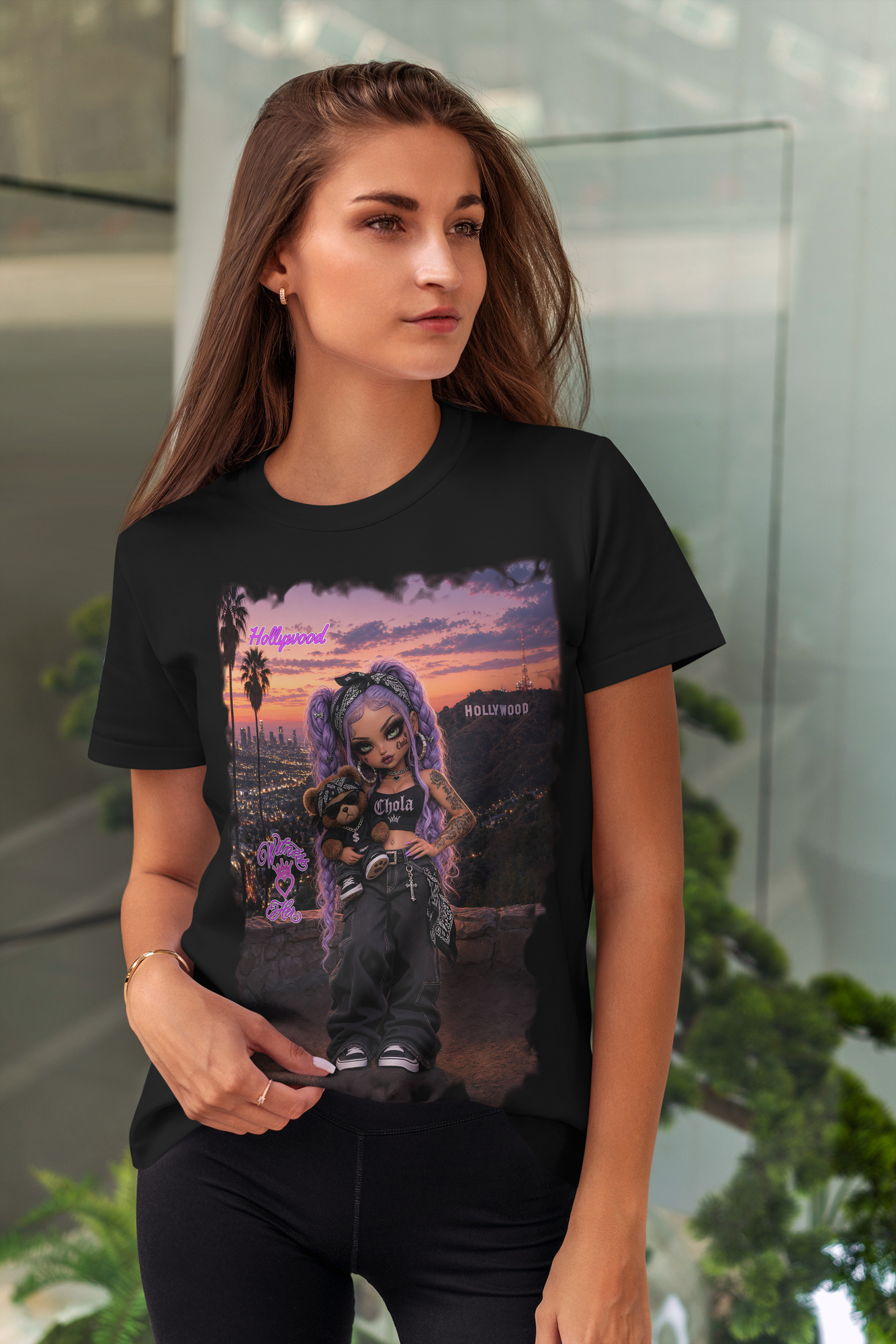 Witness Her — LA Hollywood Chola Women’s Tee — Black