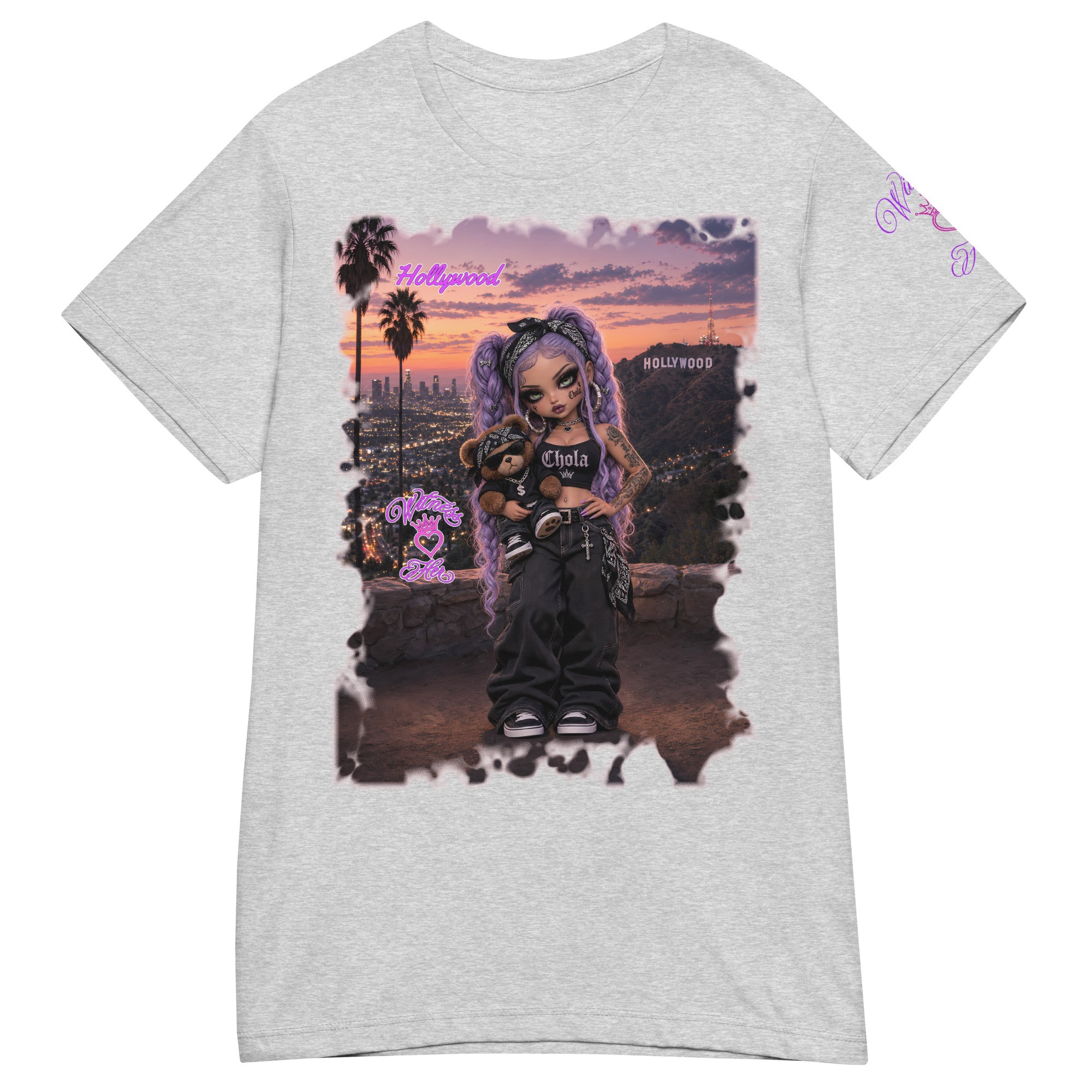 Witness Her — LA Hollywood Chola Women’s Tee — Sport Grey