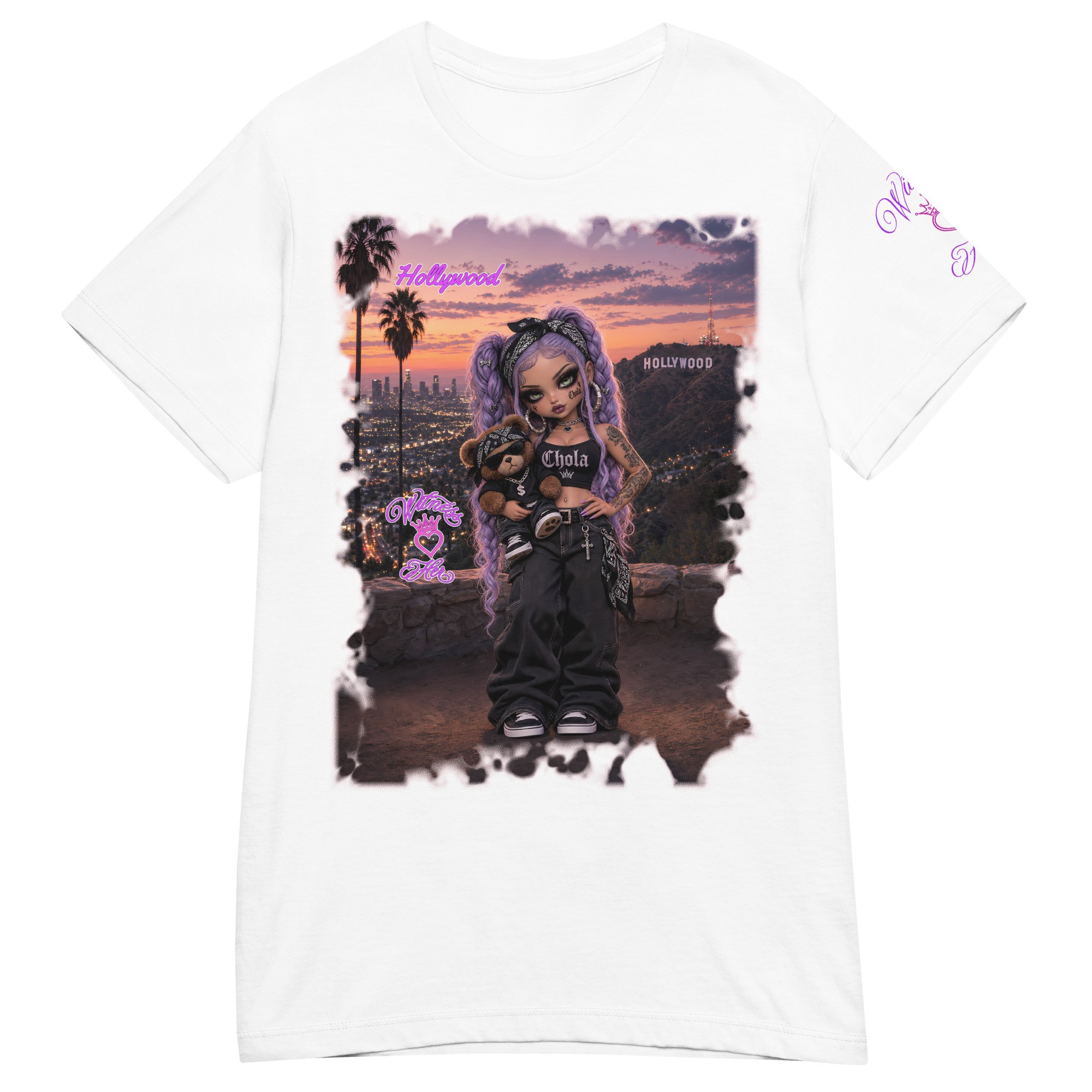 Witness Her — LA Hollywood Chola Women’s Tee — White