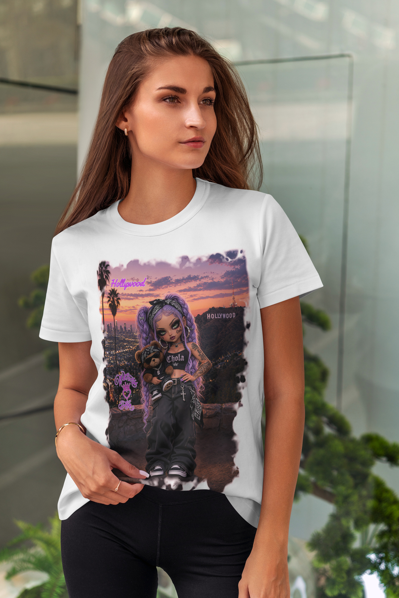 Witness Her — LA Hollywood Chola Women’s Tee — White