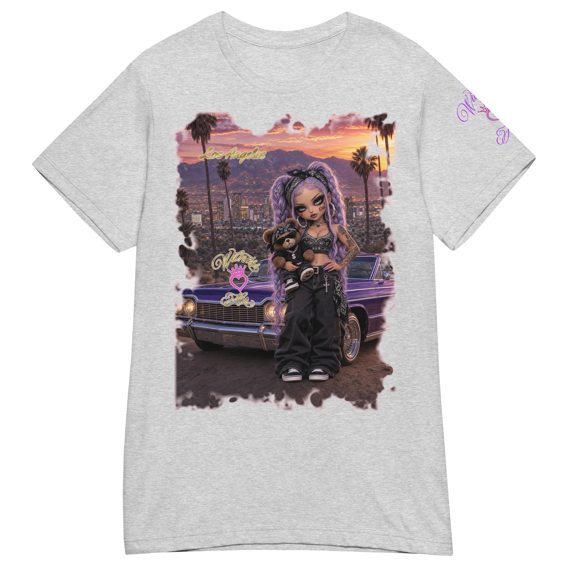 Witness Her — LA Mountain Impala Chola Women’s Tee — Sport Grey