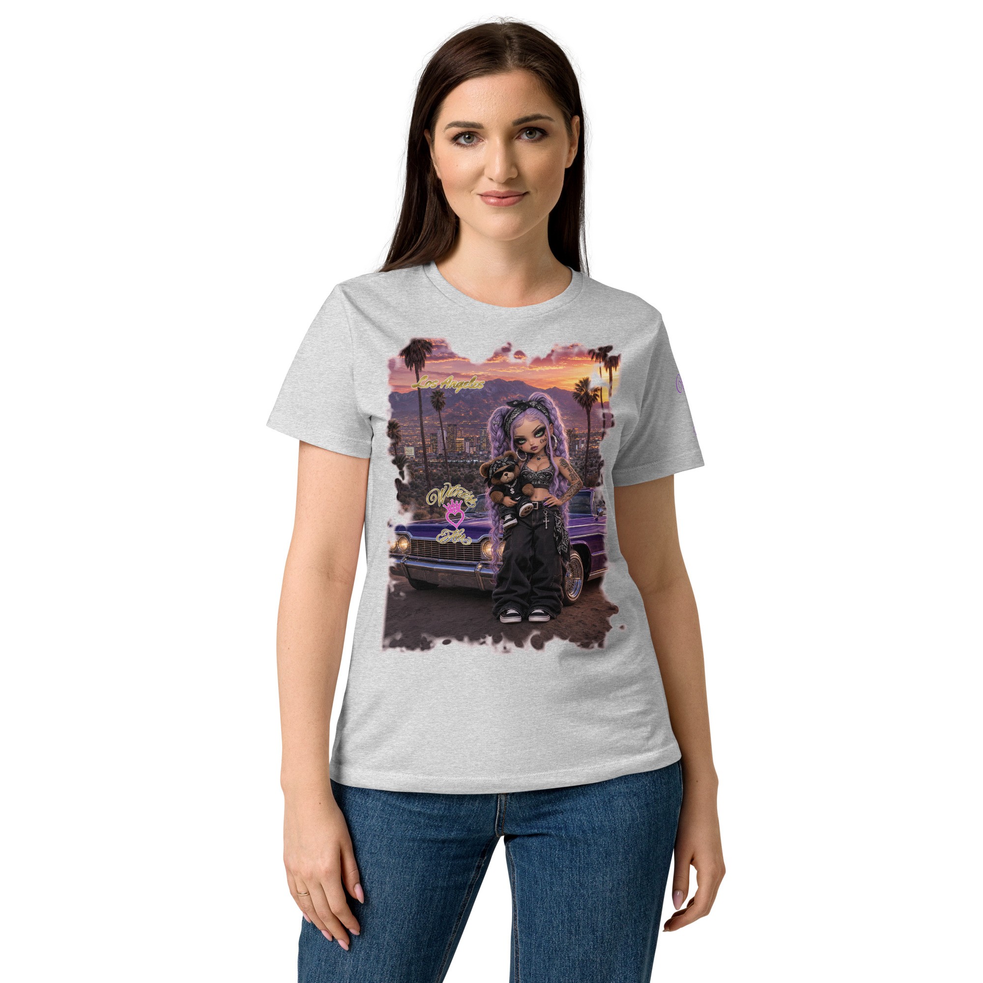 Witness Her — LA Mountain Impala Chola Women’s Tee — Sport Grey