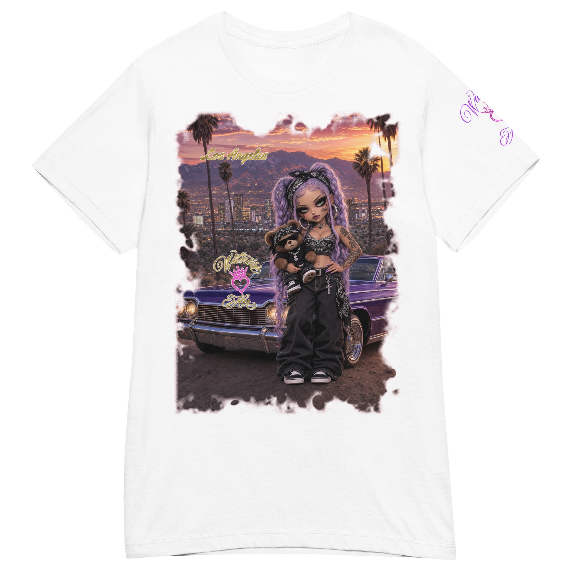 Witness Her — LA Mountain Impala Chola Women’s Tee — White