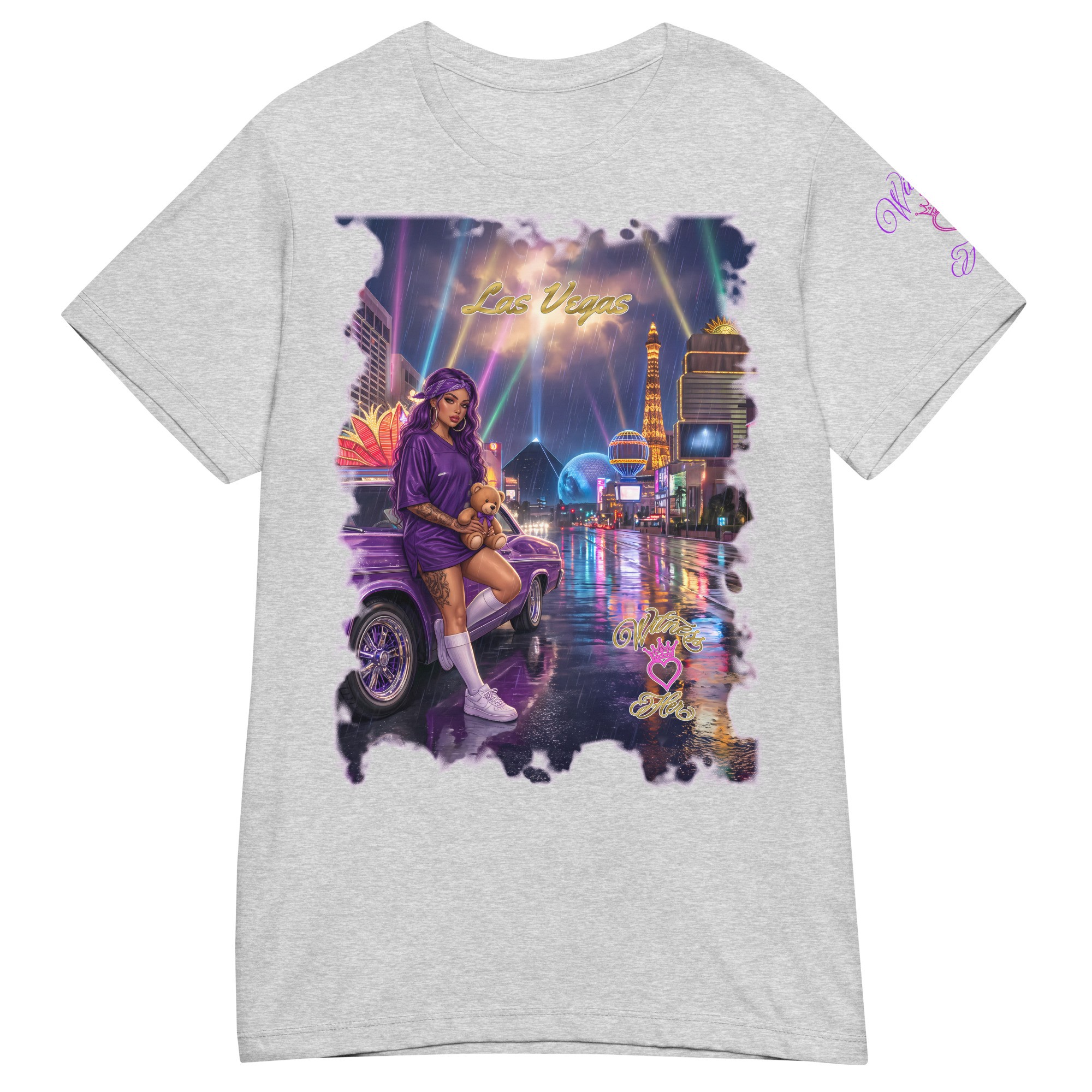 Witness Her — Las Vegas Rain Chola Women’s Tee — Sport Grey