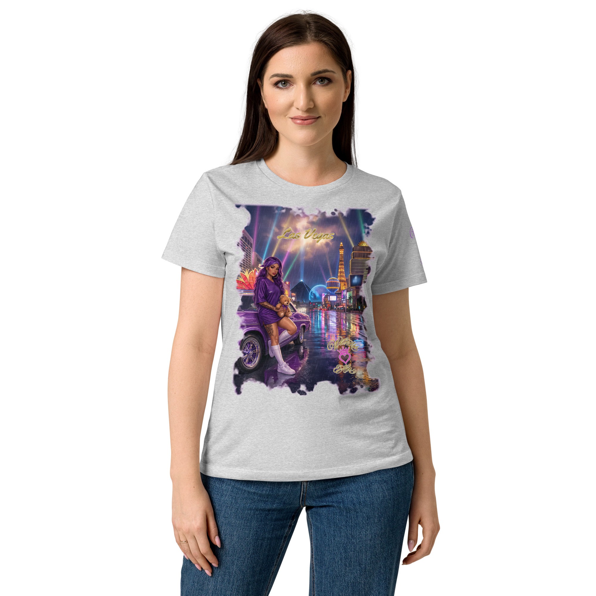 Witness Her — Las Vegas Rain Chola Women’s Tee — Sport Grey