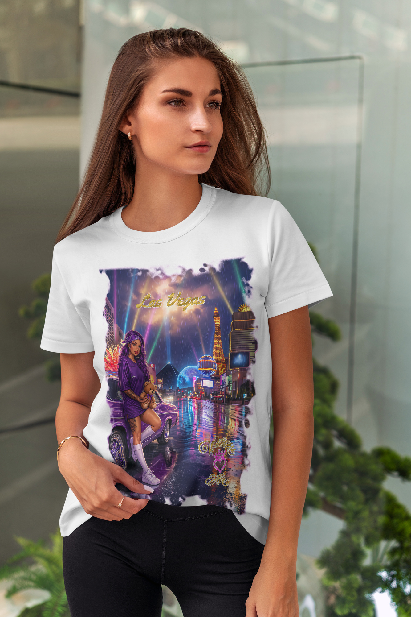 Witness Her — Las Vegas Rain Chola Women’s Tee — White