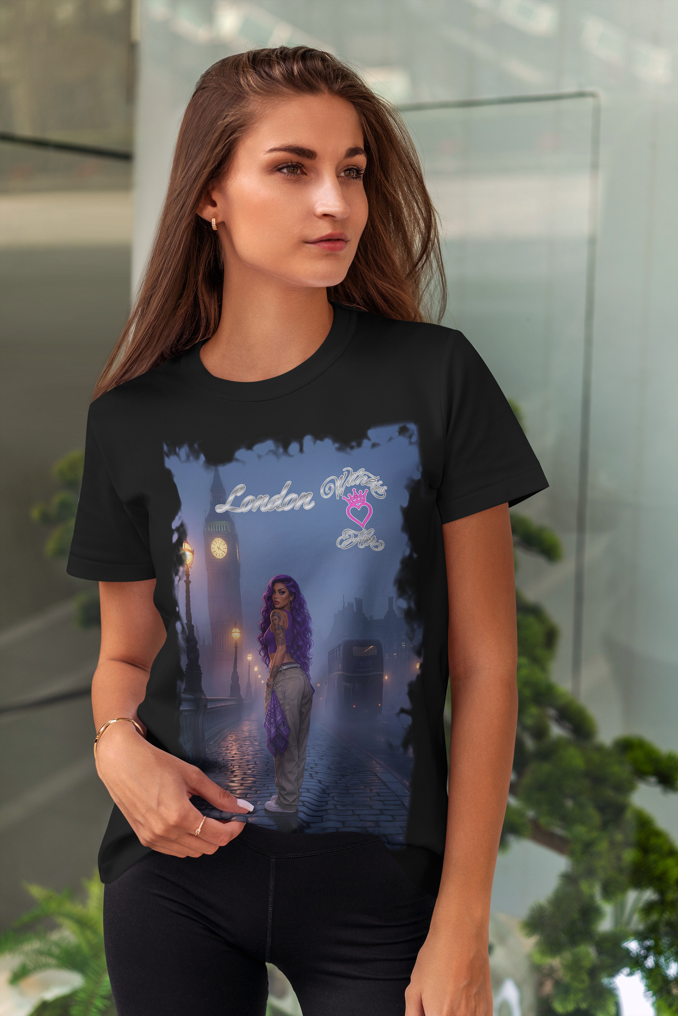 Witness Her — London Fog Chola Women’s Tee — Black
