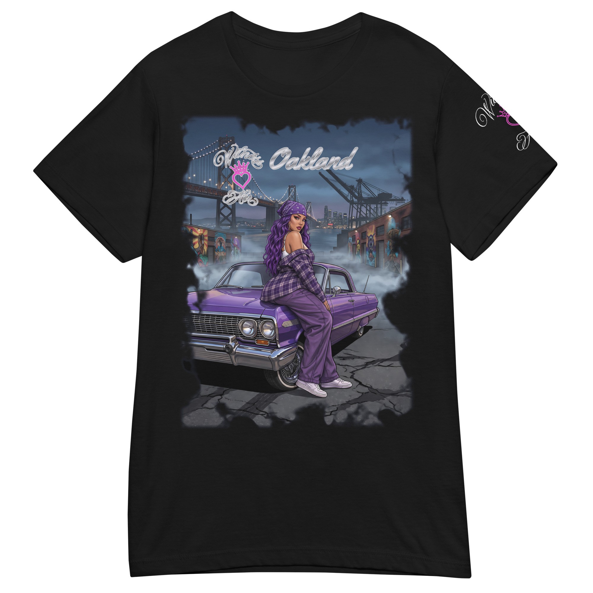Witness Her — Oakland Bay Chola Women’s Tee — Black