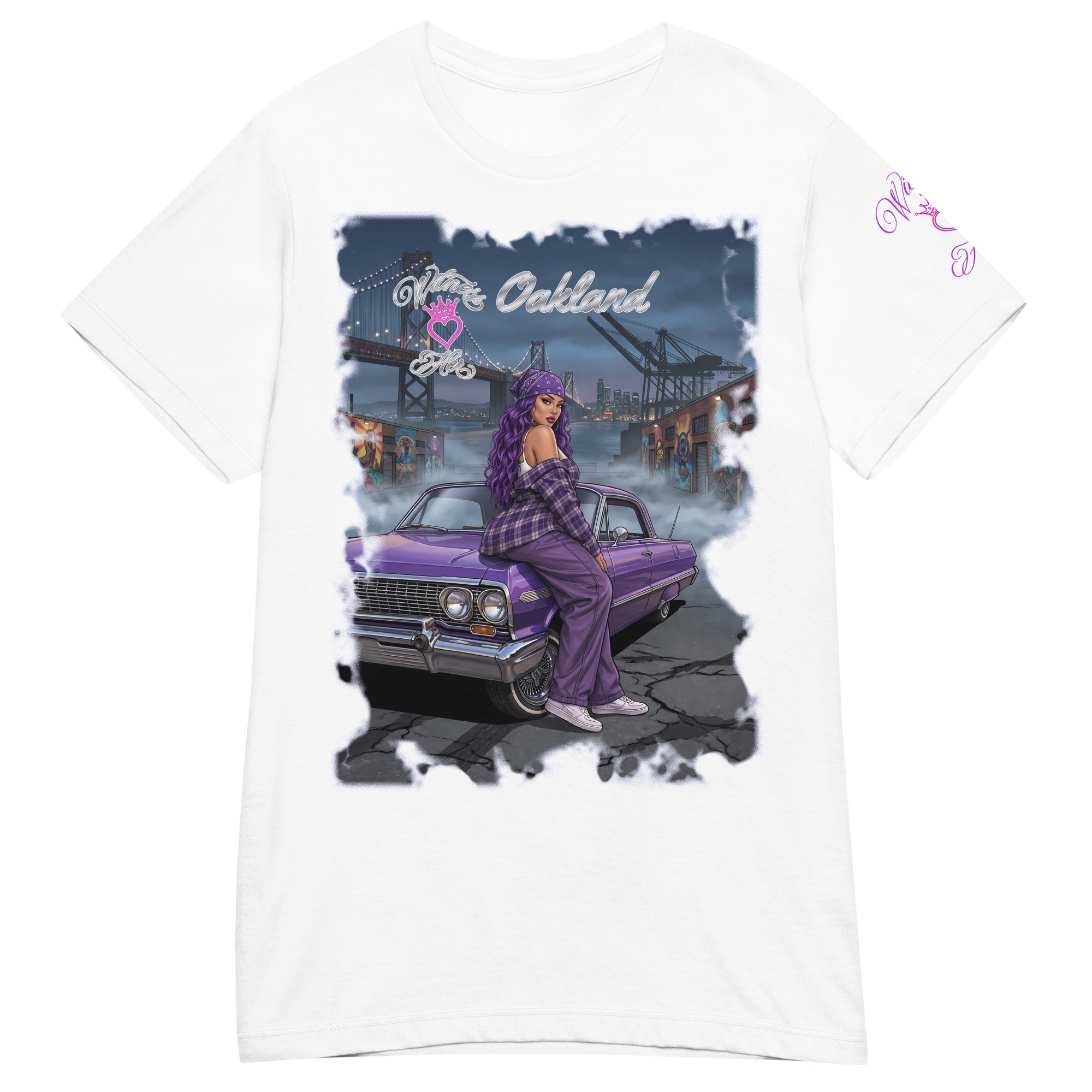 Witness Her — Oakland Bay Chola Women’s Tee — White