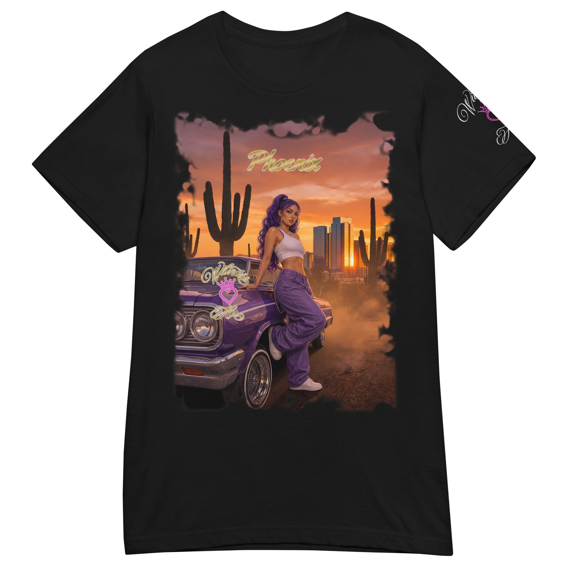 Witness Her — Phoenix Dusk Chola Women’s Tee — Black
