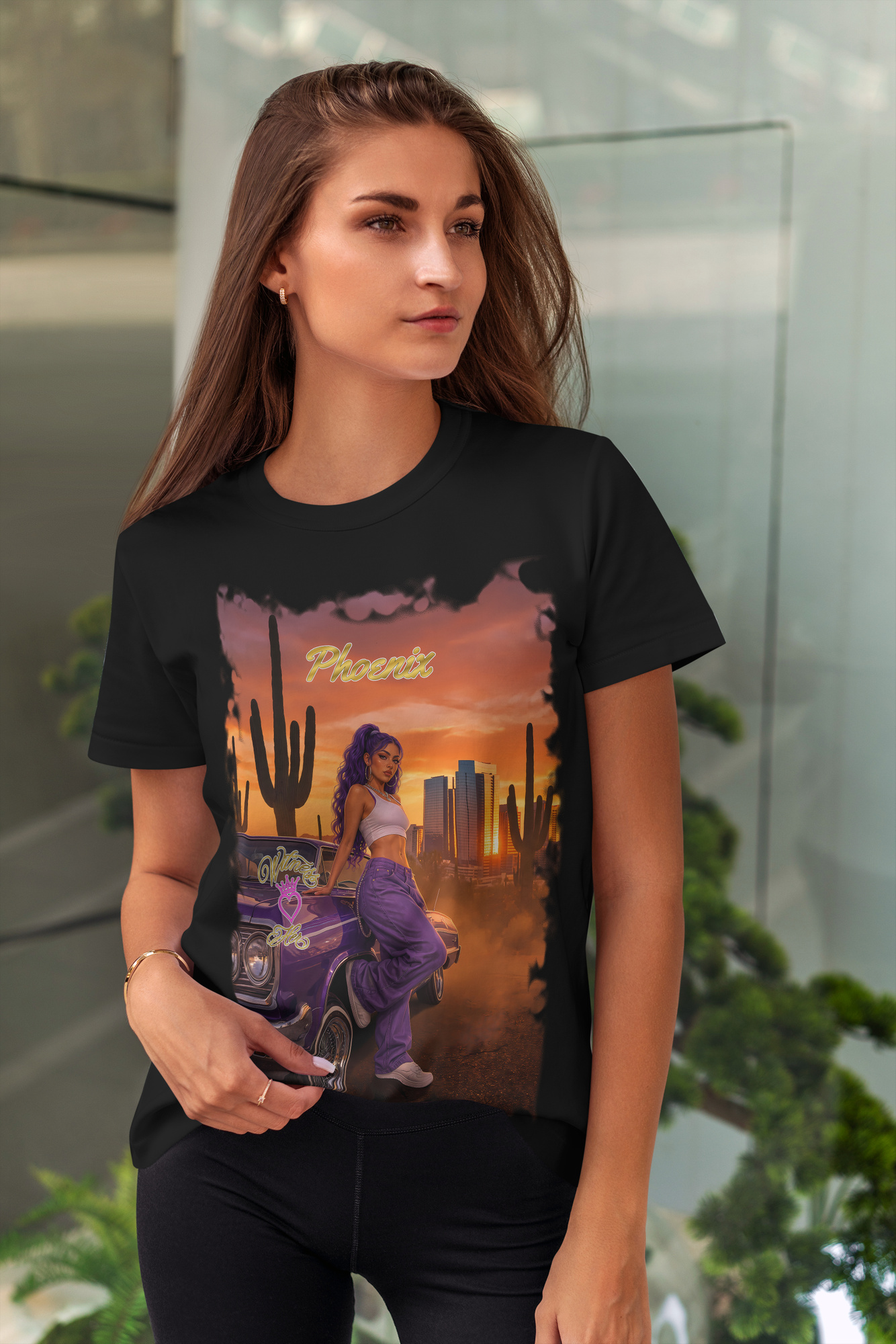Witness Her — Phoenix Dusk Chola Women’s Tee — Black
