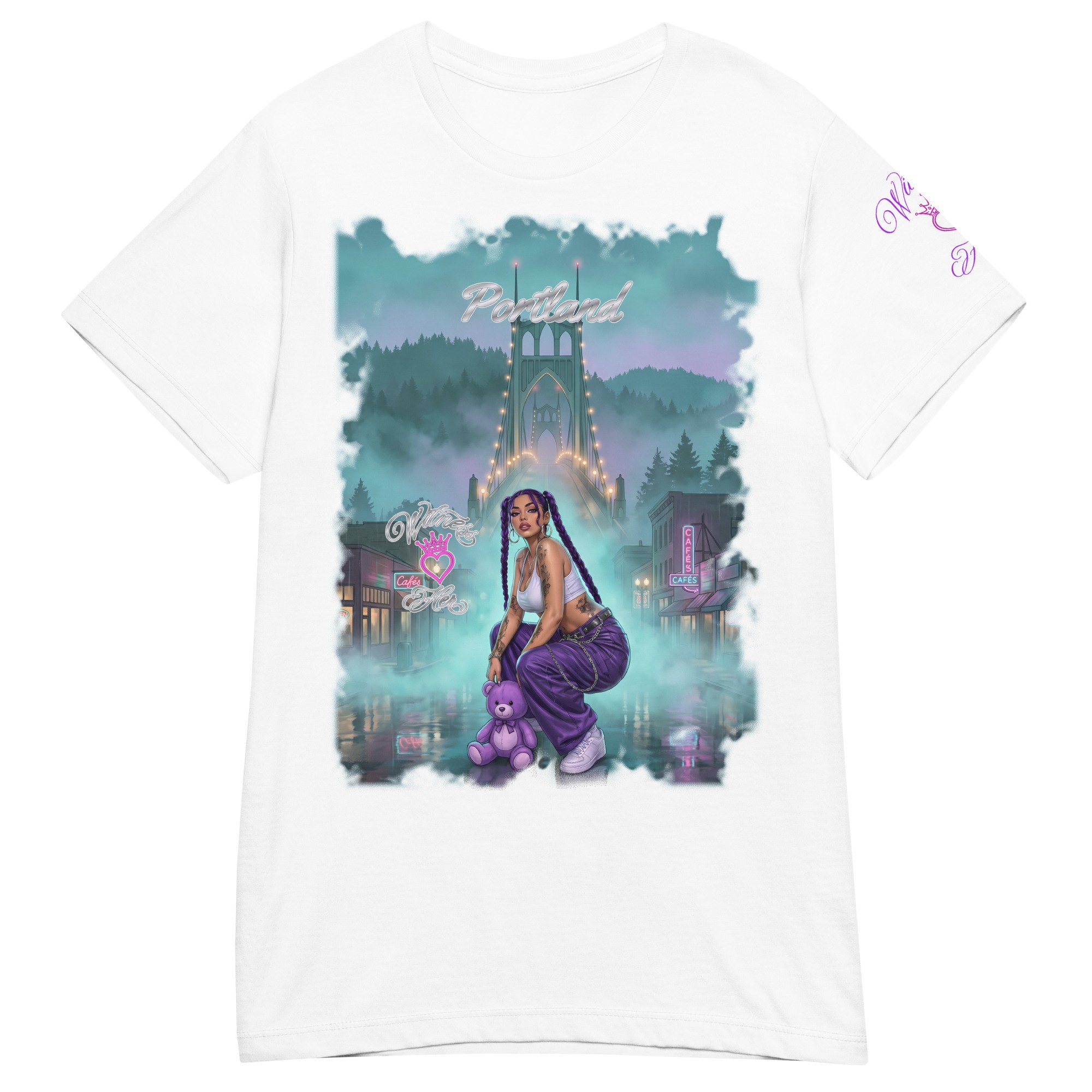 Witness Her — Portland Mist Chola Women’s Tee — White