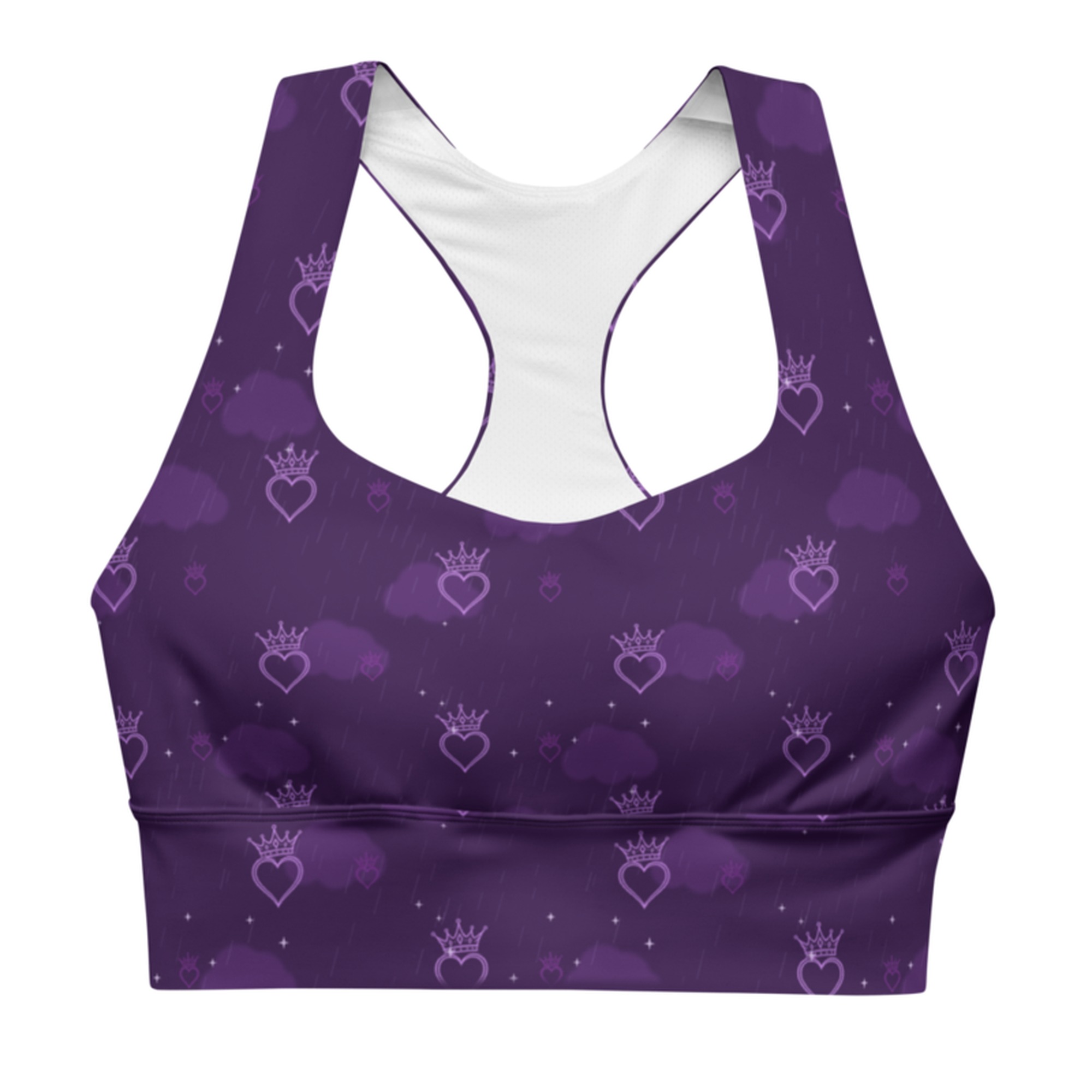 Witness Her Purple Crown Longline Sports Bra — Purple Crown