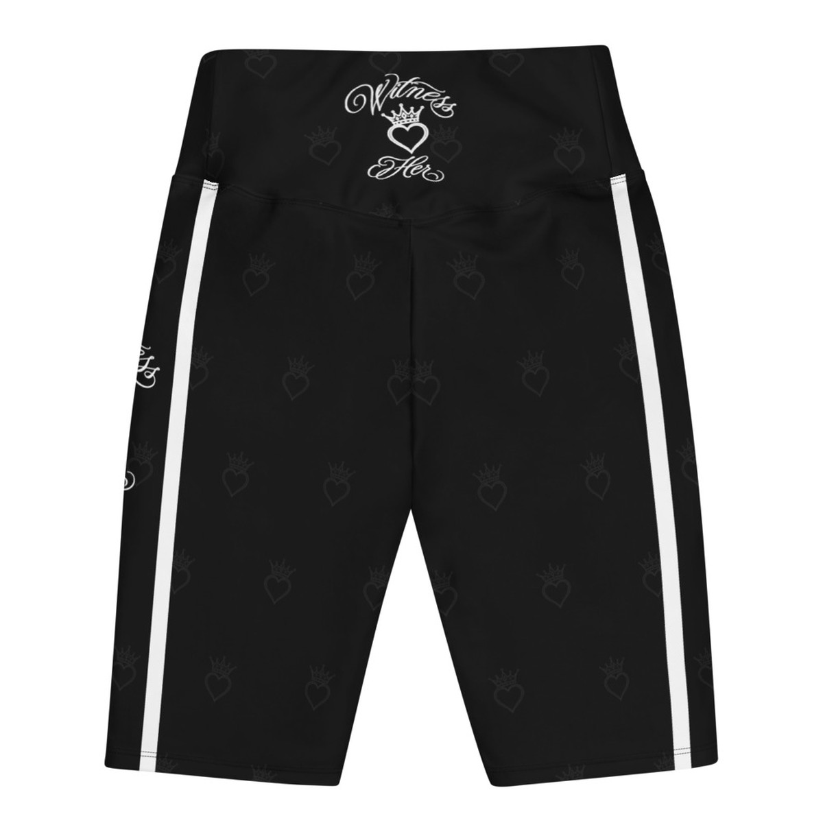 Witness Her Running Biker Shorts — Black / White