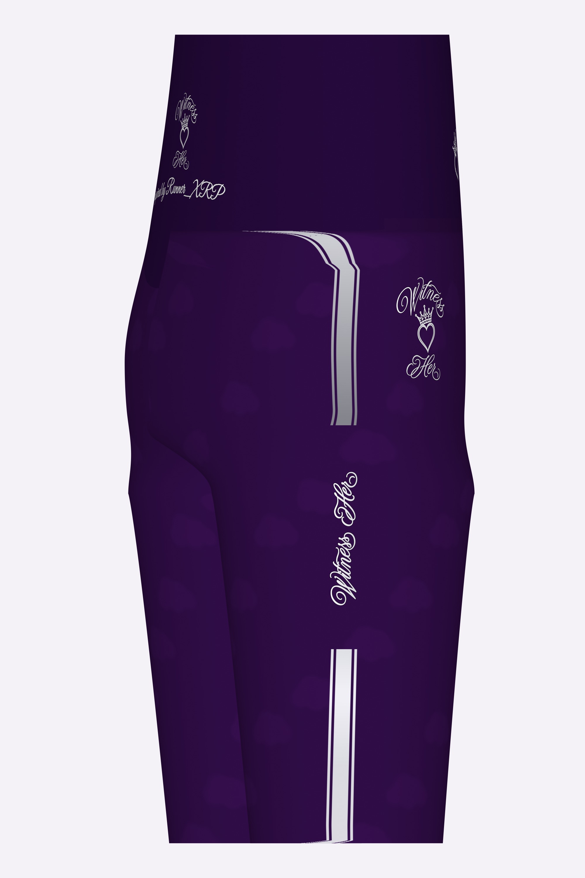 Witness Her Stride Scene Biker Shorts — Purple Scene