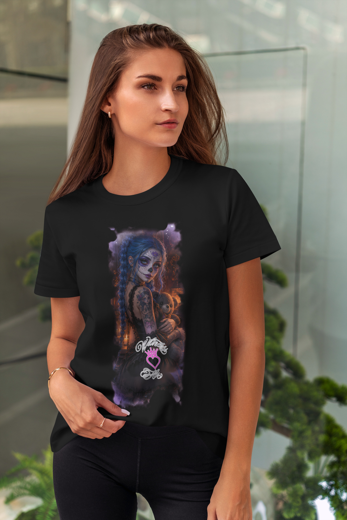 Witness Her — Sugar Skull Candles Women’s Tee — Black
