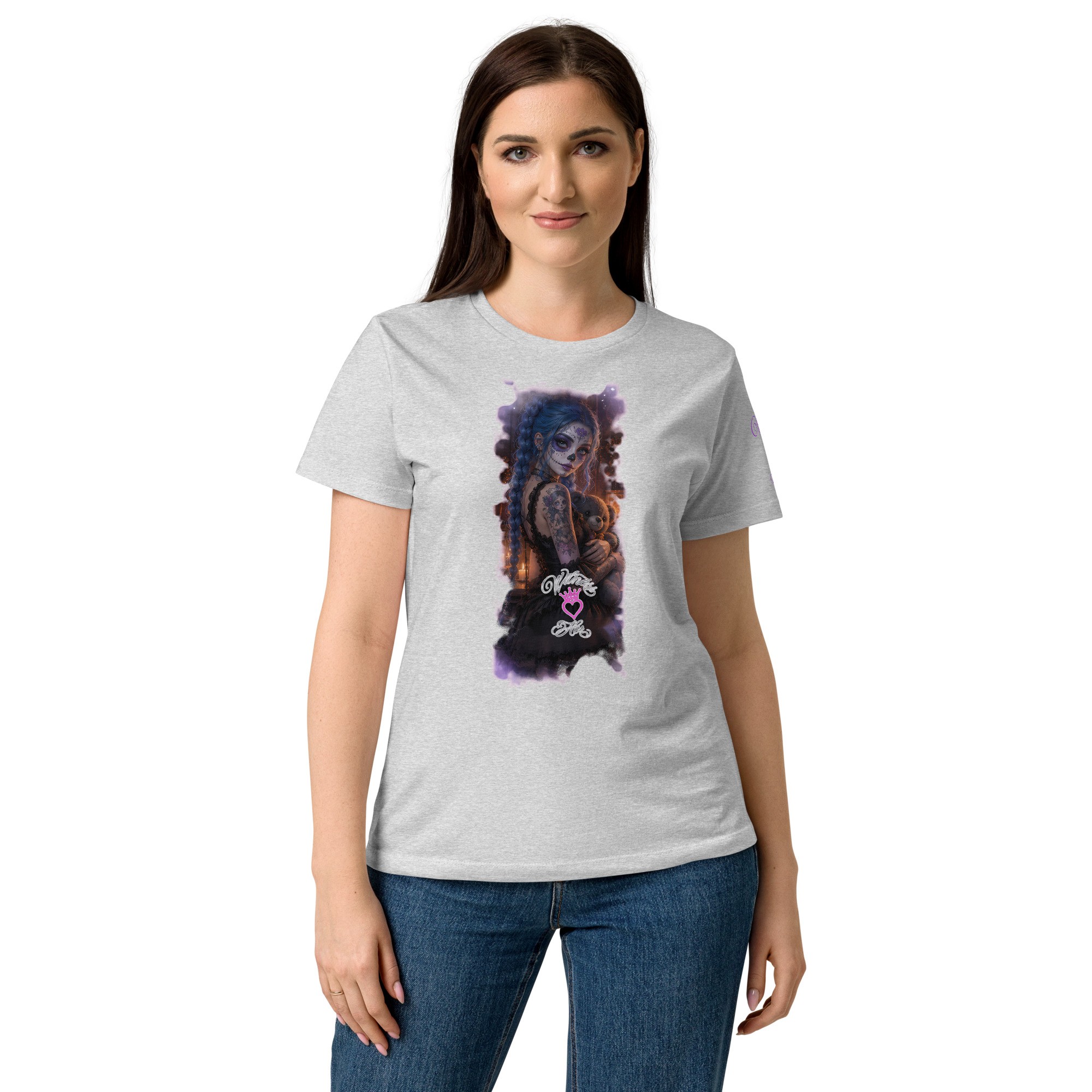 Witness Her — Sugar Skull Candles Women’s Tee — Sport Grey