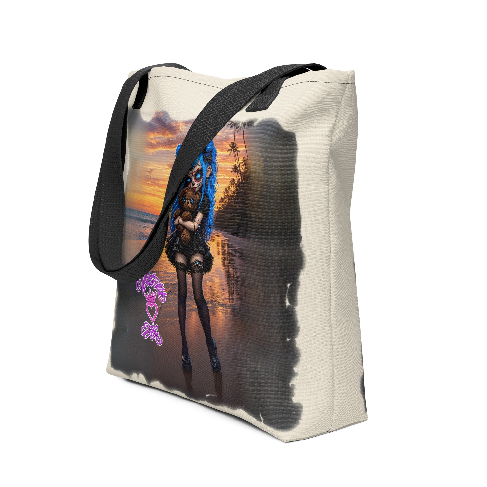 Witness Her — Sugar Skull Tote — Natural