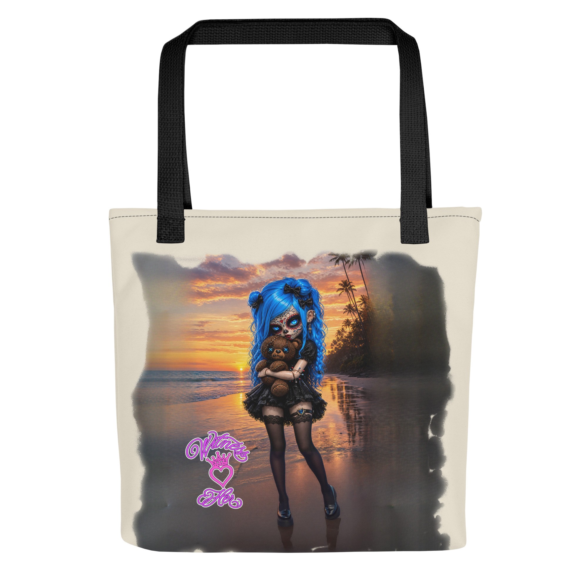Witness Her — Sugar Skull Tote — Natural