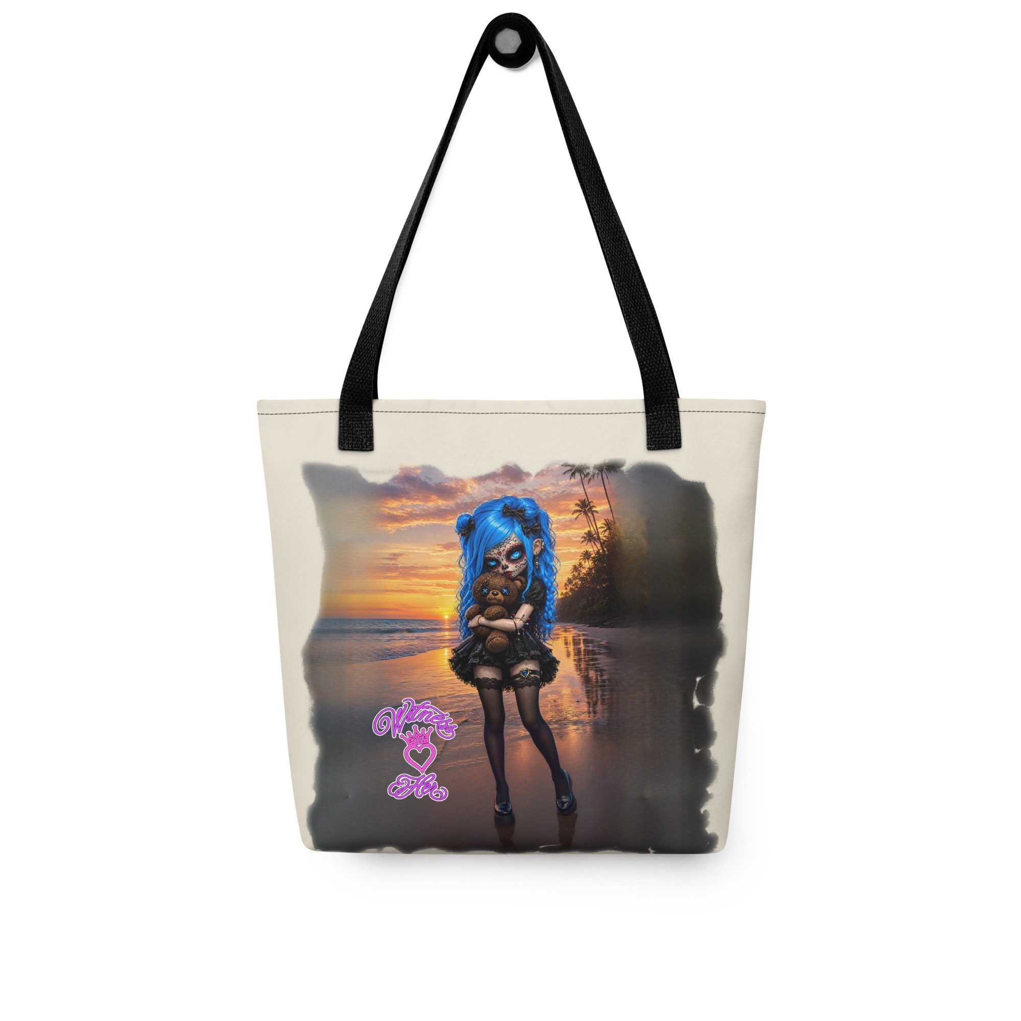 Witness Her — Sugar Skull Tote — Natural