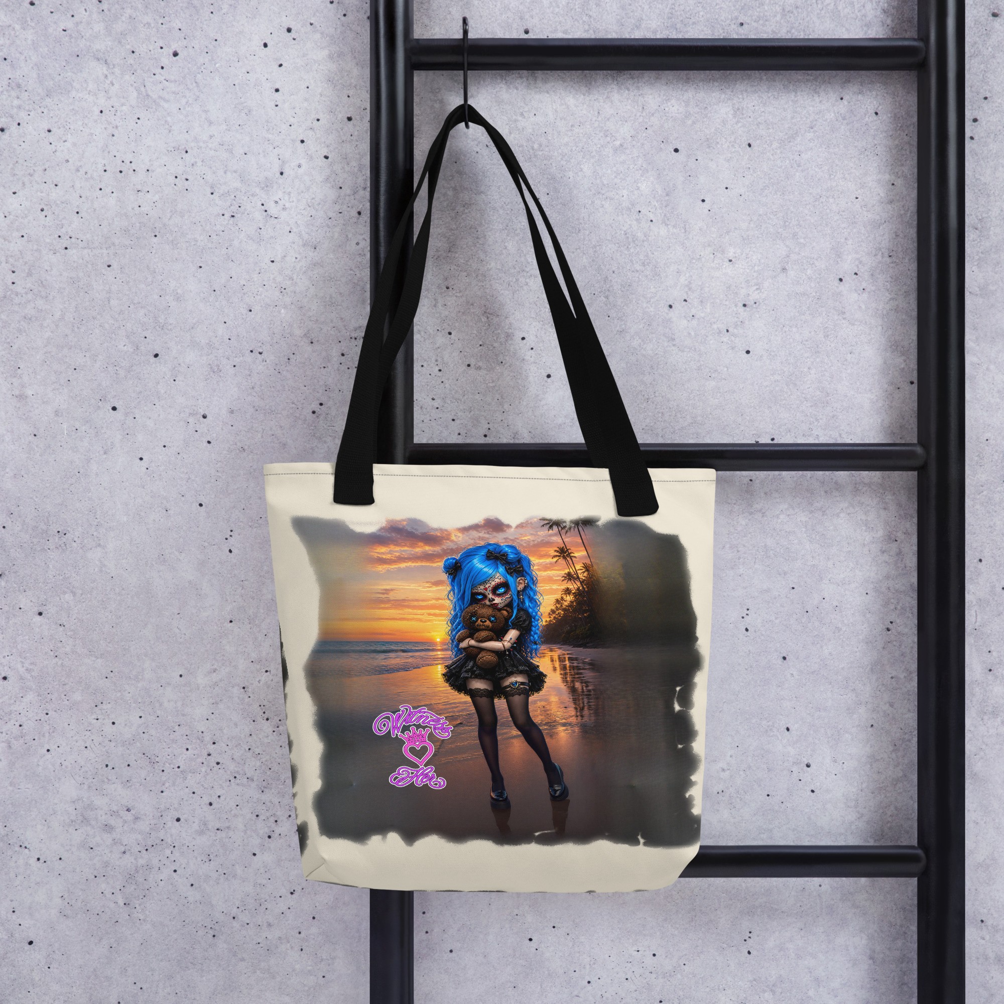 Witness Her — Sugar Skull Tote — Natural