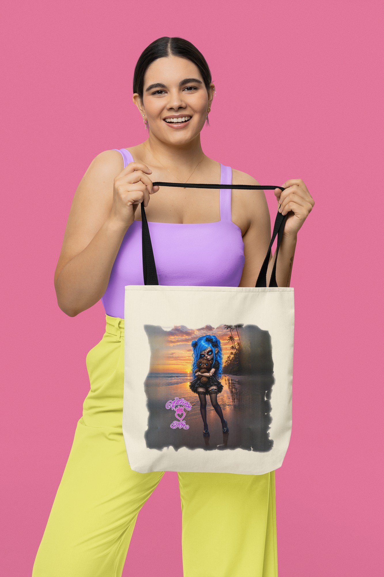 Witness Her — Sugar Skull Tote — Natural
