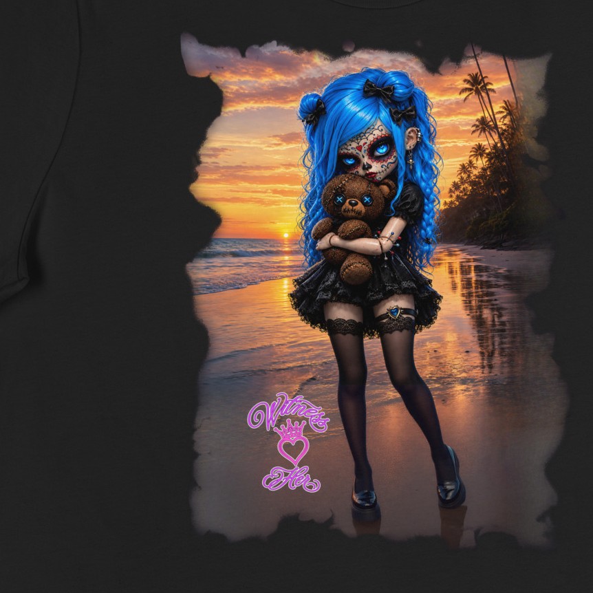 Witness Her — Sugar Skull Women’s Tee — Black