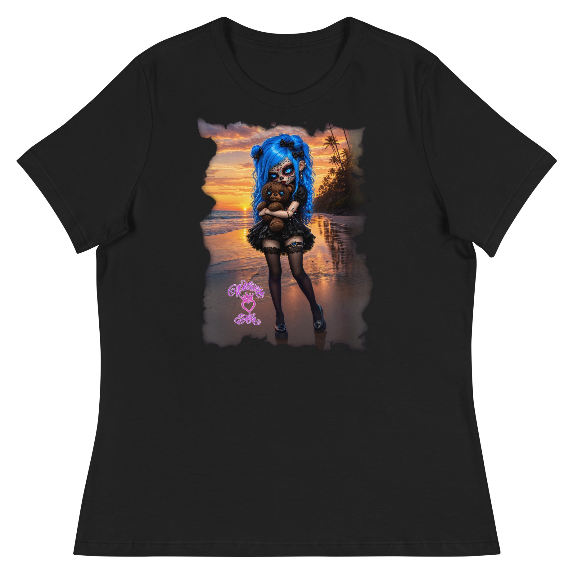 Witness Her — Sugar Skull Women’s Tee — Black