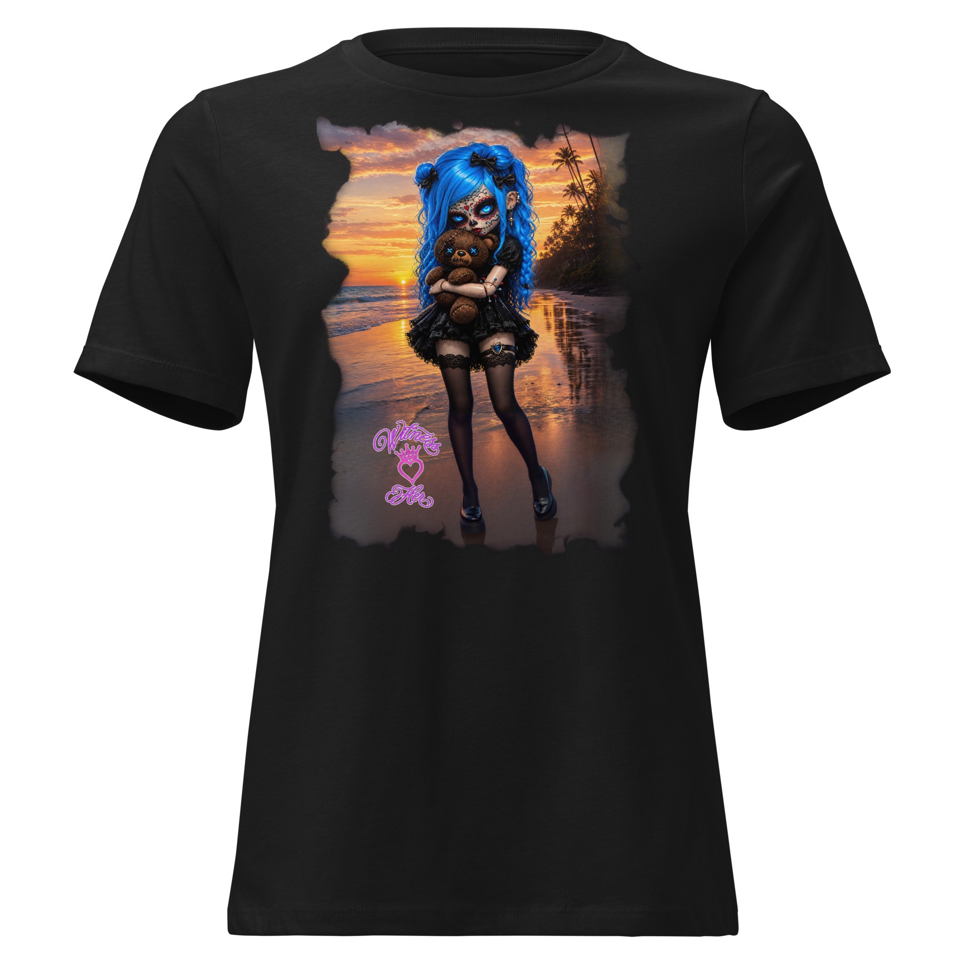 Witness Her — Sugar Skull Women’s Tee — Black