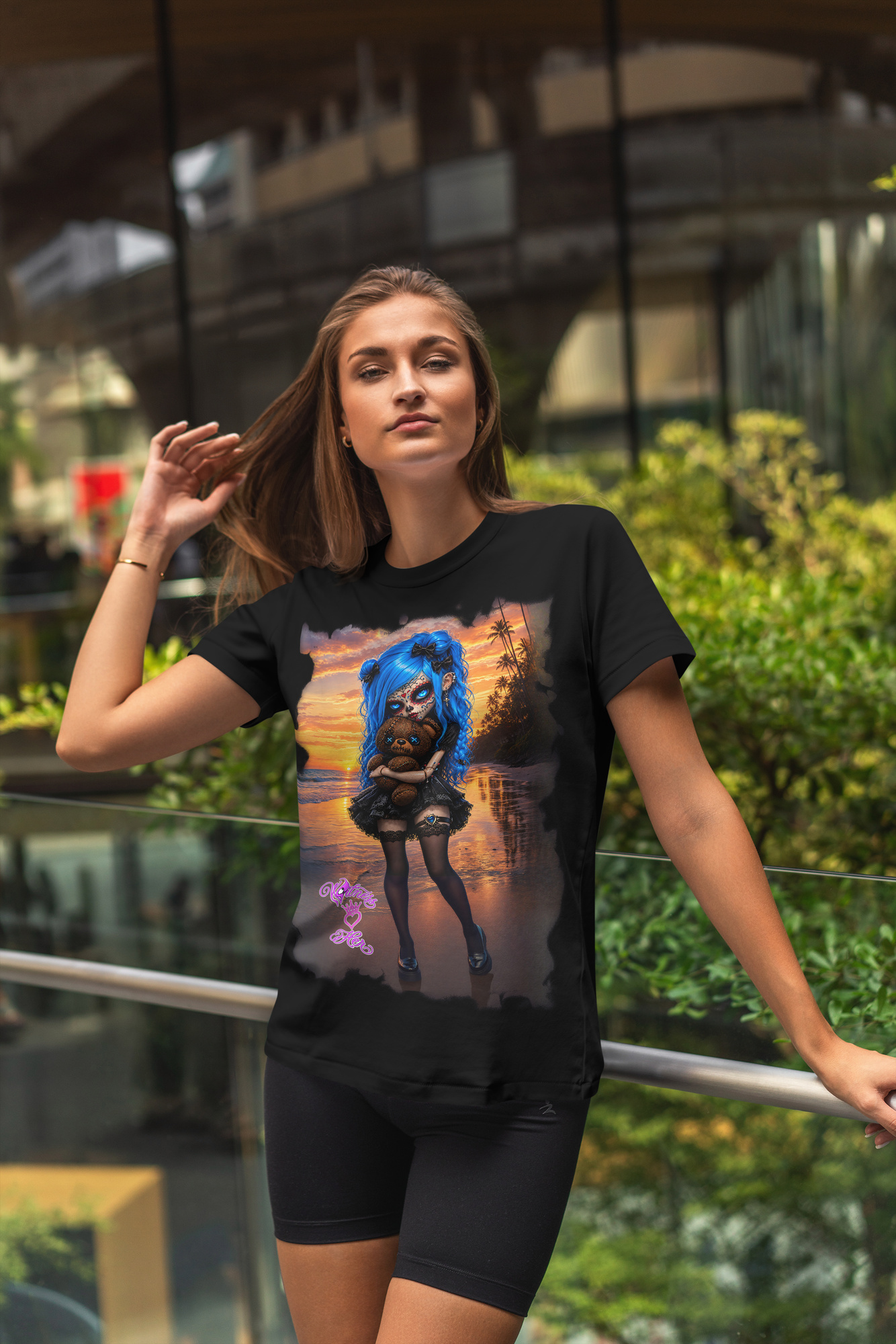 Witness Her — Sugar Skull Women’s Tee — Black