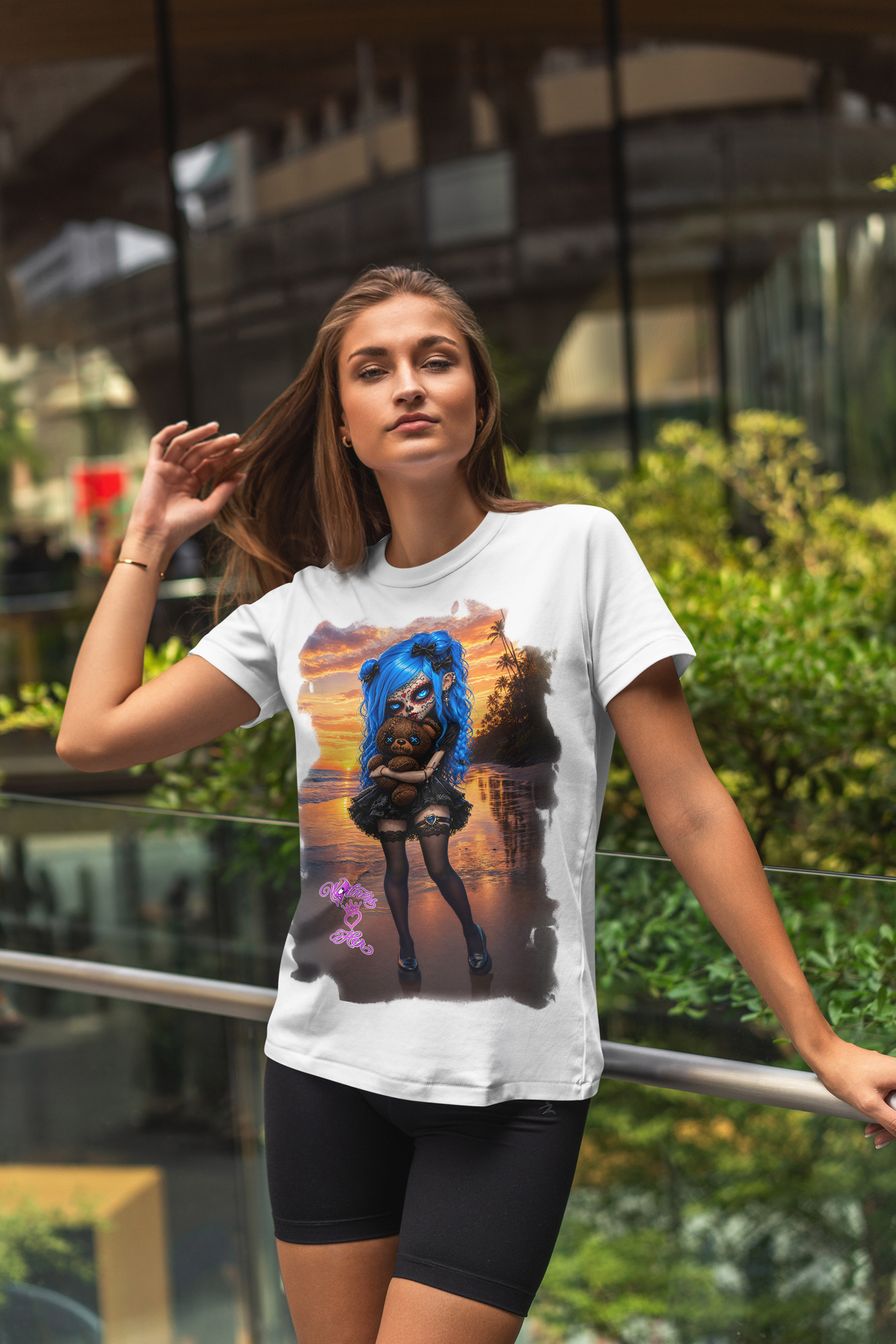 Witness Her — Sugar Skull Women’s Tee — Black